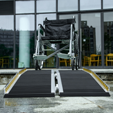 HOMCOM Folding Aluminium Wheelchair Ramp 152 x 73cm with Anti-Slip Surface – 272kg Capacity Mobility Ramp