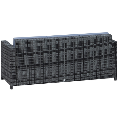 Outsunny rattan sofa dimensions diagram