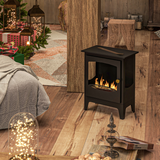 HOMCOM Freestanding Bioethanol Fireplace Stove with 1.2L Tank – No Chimney Needed, Smoke-Free Flames