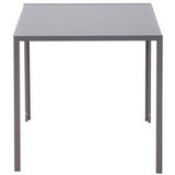 HOMCOM Modern Square Dining Table with Tempered Glass Top and Powder-Coated Metal Legs – Compact Kitchen Table