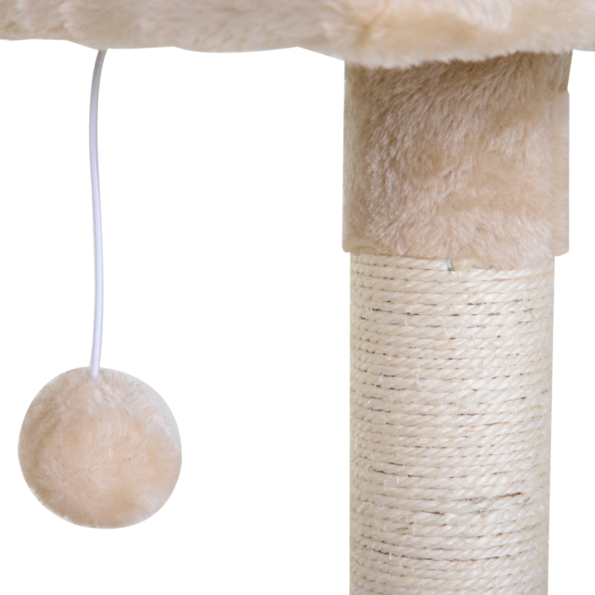Pawhut Two-Tier Cat Activity Tree with Hammock, Sisal Scratching Posts and Hanging Ball – Kitten Play Tower