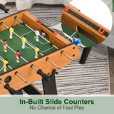 HOMCOM Folding Football Table with Scoreboards & Foam Grip Handles – Space-Saving Foosball Game Table