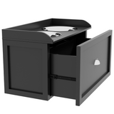 PawHut Stainless Steel Raised Dog Bowl Stand with 21L Storage Drawer – Feeding Station for Large Dogs, Black