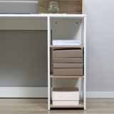 HOMCOM Multi-Storage Computer Workstation with Shelves, 2 Drawers & Printer Space – Home Office Desk, Oak