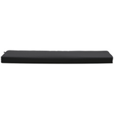 Outsunny 2-Seater Garden Bench Cushion with Tie Fastenings – Cotton-Filled Polyester Seat Pad, Black