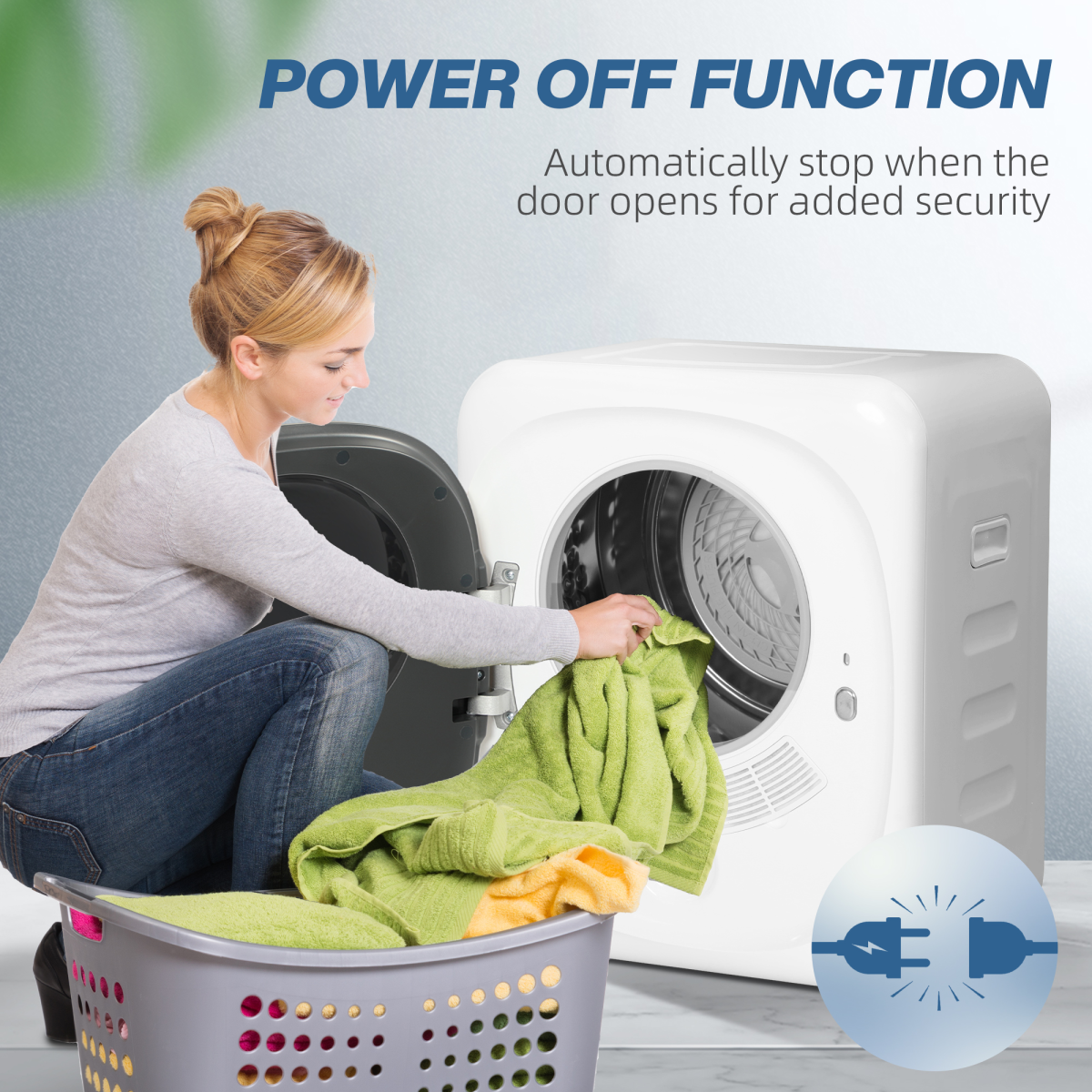 HOMCOM 4kg 800W Compact Vented Tumble Dryer with Deodorise Cycle & Smart Mode – Small Space Laundry Dryer