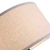 HOMCOM Rubberwood Tripod Floor Lamp with Fabric Shade – Stylish Living Room Lighting, Beige