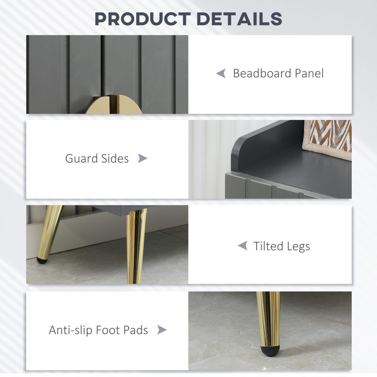 Slim Hallway Shoe Cabinet with Beadboard Doors & Gold Handles – Holds 15 Pairs