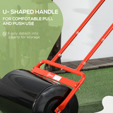 Outsunny Combination Push/Tow Lawn Roller with 38L Sand or Water Fill – Steel Garden Roller