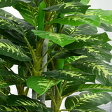 HOMCOM Artificial Evergreen Tree Fake Plant in Pot Indoor Outdoor Decor