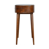 Artisan Furniture Solid Mango Wood Albion Console Table with 1 Drawer & Nordic Legs – Chestnut Finish, Brown