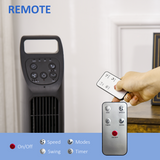 HOMCOM Oscillating Tower Fan with Remote Control & 4-Hour Timer – Slim Cooling for Home or Office