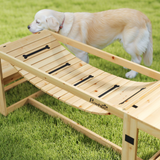 PawHut 3-Piece Wooden Dog Agility Training Set with Soft Bridge, Pause Platform & Ladder – Natural Wood