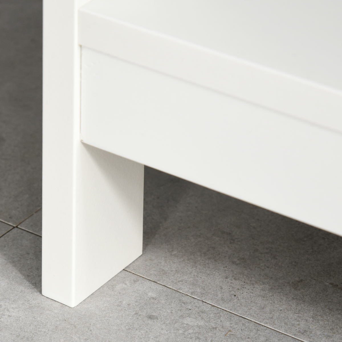 HOMCOM Console Table with 2 Drawers and Open Shelves – Hallway Side Desk, White