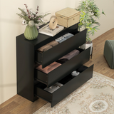 HOMCOM 3-Drawer Chest of Drawers with Tabletop & Anti-Tip Fitting – Bedroom Storage Unit, Black