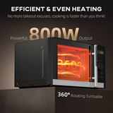 HOMCOM 23L Digital Microwave Oven with Auto Cook, 10 Power Levels, Eco Mode & Glass Turntable