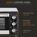 HOMCOM 16L Mini Oven with Grill, 1400W & 60-Minute Timer – Compact Toaster Oven, 100–230°C