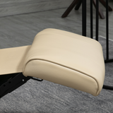 HOMCOM Ergonomic Office Recliner Sofa Chair with 145° Reclining Back & Footrest – PU Leather Armchair, Cream White