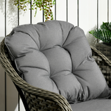 Outsunny 3-Piece Aluminium Rattan Bistro Set with Cushions & Tempered Glass-Top Table – Garden & Balcony Seating
