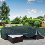 Outsunny Large Square 600D Waterproof Furniture Cover, 230 x 230 cm – PVC-Coated Outdoor Protection, Green