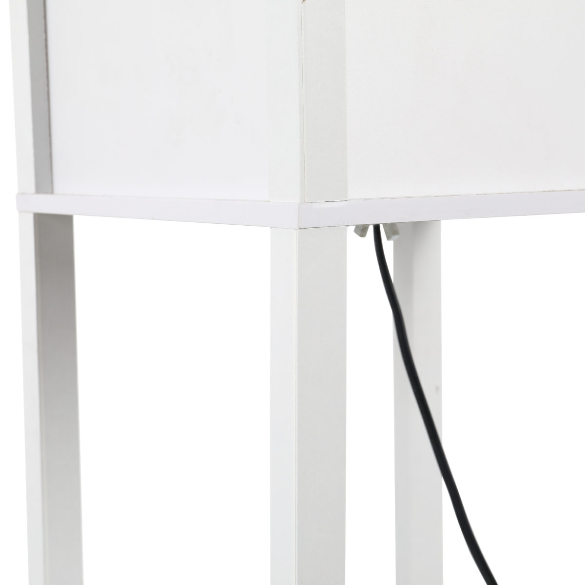 Storage Shelf Floor Lamp – White