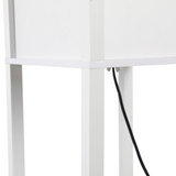 Storage Shelf Floor Lamp – White