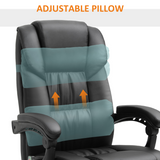 6-Point Massage Racing Office Chair with Remote Control – Padded PU Leather, Adjustable Backrest