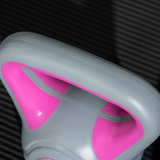 SPORTNOW 2kg Kettlebell with Wide Handle & Flat Base – Home Gym Strength Training Weight, Pink and Grey