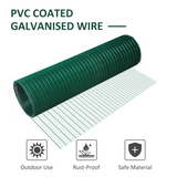 PawHut PVC-Coated Welded Wire Mesh Fence, 30m x 0.9m – Poultry, Aviary & Small Animal Run, Galvanised