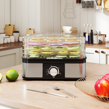 HOMCOM 5 Tier Food Dehydrator, 245W with Adjustable Temperature for Drying Fruit, Meat & Vegetables, Black