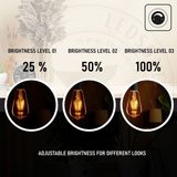 E27 ST64 Vintage Dimmable LED Edison Light Bulb, 8W – Warm Filament Style Retro Lighting