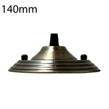 LEDSONE 140mm Single Outlet Metal Ceiling Rose with Cord Grip – Drop Front Fitting for Pendants