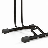 SPORTNOW Vertical & Horizontal Bike Rack for 6"–28" and 700c Bikes – Steel Bicycle Storage Stand, Black