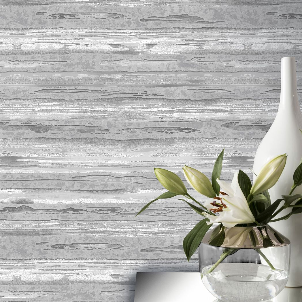 Arthouse Sahara Premium Heavyweight Vinyl Wallpaper with Metallic and Glitter Effect – High Traffic Areas, Silver