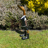 Hand-Carved Bamboo Root Snooker Duck, 45cm – Fair Trade Hand-Painted Decorative Figure
