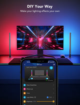 Govee RGBIC Gaming Light Bars – Evangelion-Inspired, Smart Dial Control, 62 Scene Modes & Music Sync