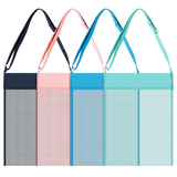 Vinsani Set of 4 Mesh Beach Bags with Sand-Shedding Design – Durable Beach Gear for Family Days Out
