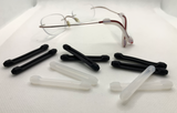 Avilo Non-Slip Silicone Glasses Grips, 6 Pairs – Slide-On Spectacle Arm Grippers, Thin & Wide Styles