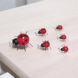 AcaciaHome Metal Ladybird Garden Wall Art – Set of 6, Weatherproof