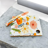 MSL 28cm Non-Slip Chopping Board with Matching Knife – MDF Kitchen Prep Set