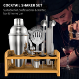 Vinsani 15-Piece Cocktail Set – Cocktail Shaker and Bar Tools for Home Bartending