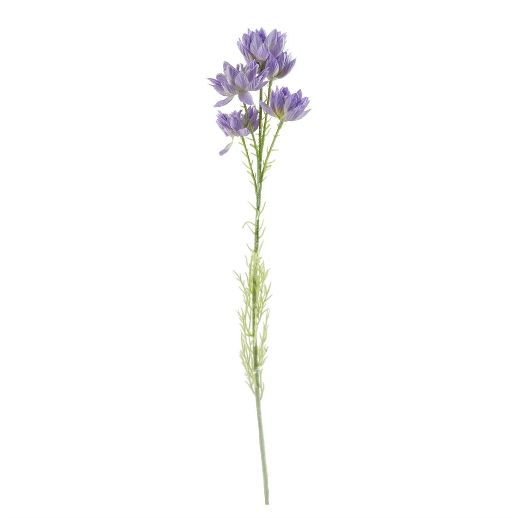 Pack of 6 Artificial Purple Starflower Stems, 60cm with 30 Silk Flowers – Home Floral Decor