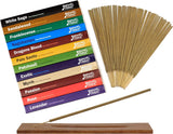 Natural Choice Incense 12 Fragrance Incense Stick Gift Pack with Burner