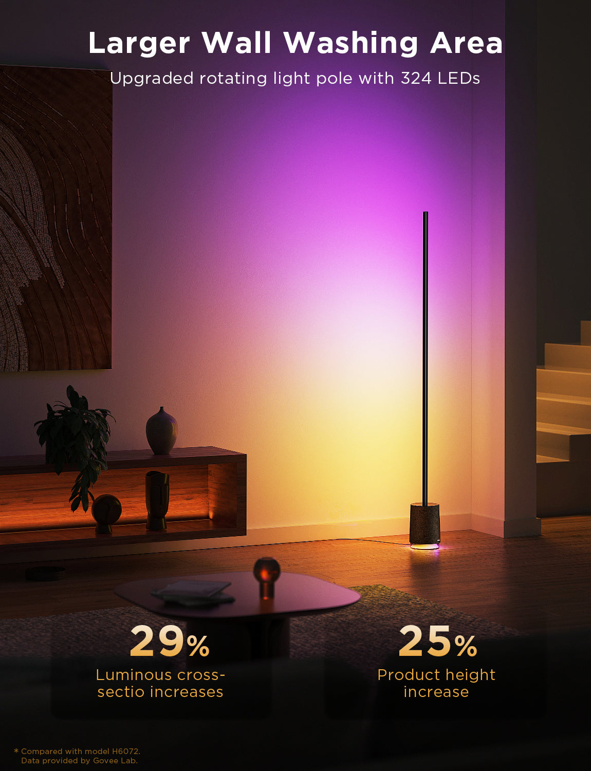 Govee Floor Lamp Pro with Speaker – Black