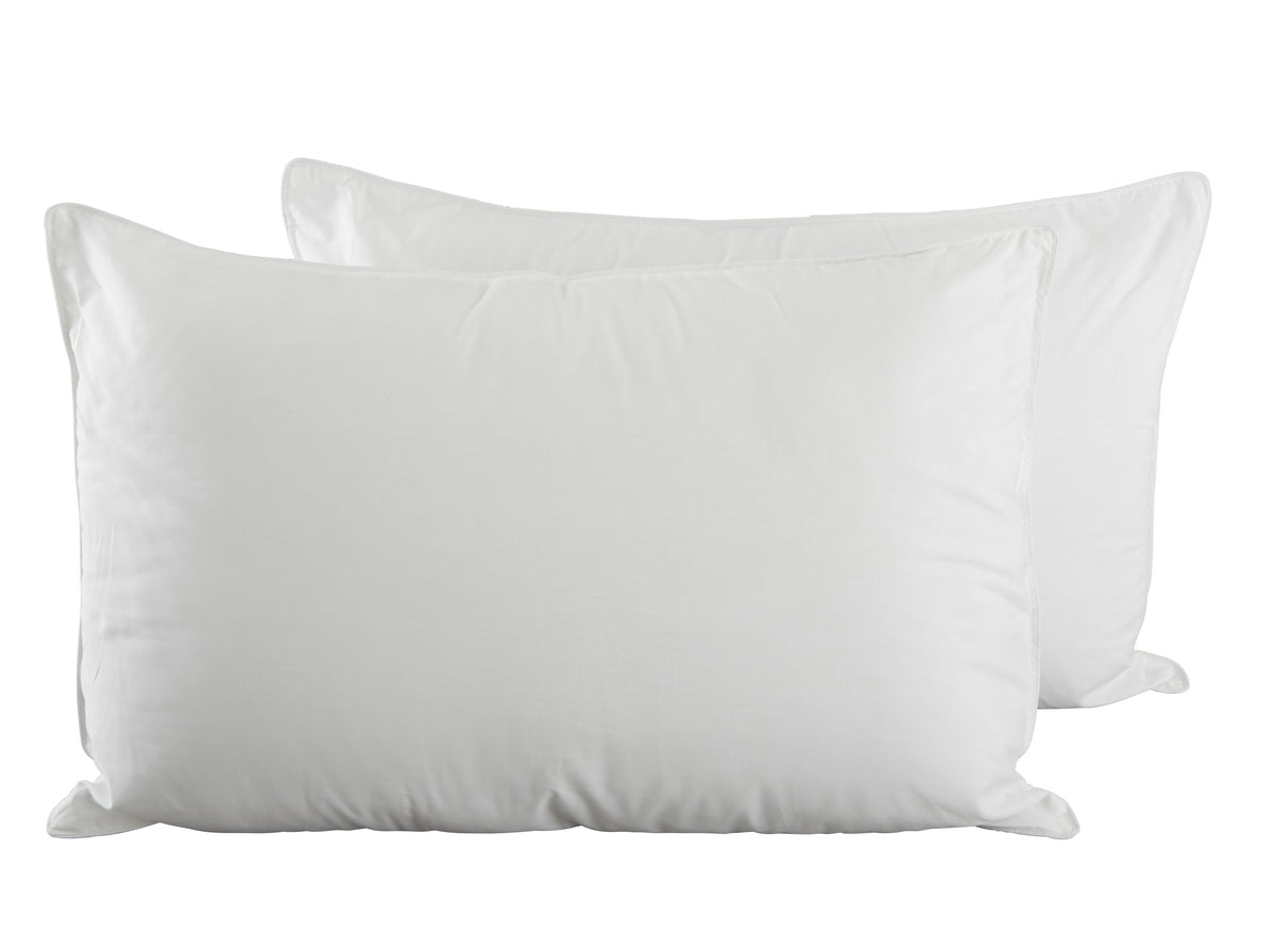 Harwoods 100% Cotton Pillow Pair with Hollowfibre Filling & Piped Edge Casing