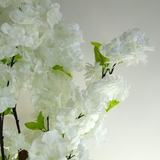 Botanik UK Artificial White Cherry Blossom Tree, 150cm – Fully Assembled Faux Blossom Tree in Pot