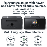 Majority Bard Music System with Internet Radio, DAB+/FM, Bluetooth & Spotify Connect – 100W, Black