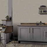 Arthouse Luxe Hessian Heavyweight Vinyl Wallpaper – Fabric Texture Paste the Wall, Mink