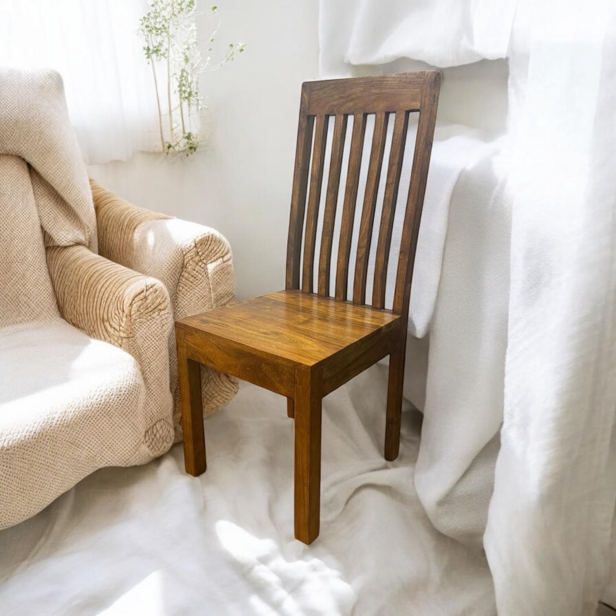 Wooden Chair, 105cm Tall – Sturdy and Versatile Home Seating