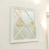 Handcrafted Wall Mirror, 80 x 100cm – Modern Hand-Finished Hanging Mirror, White